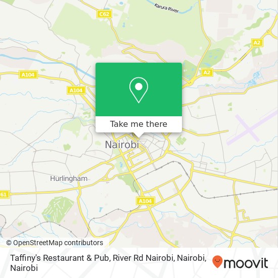 Taffiny's Restaurant & Pub, River Rd Nairobi, Nairobi map