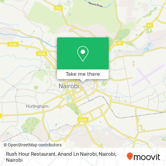Rush Hour Restaurant, Anand Ln Nairobi, Nairobi map