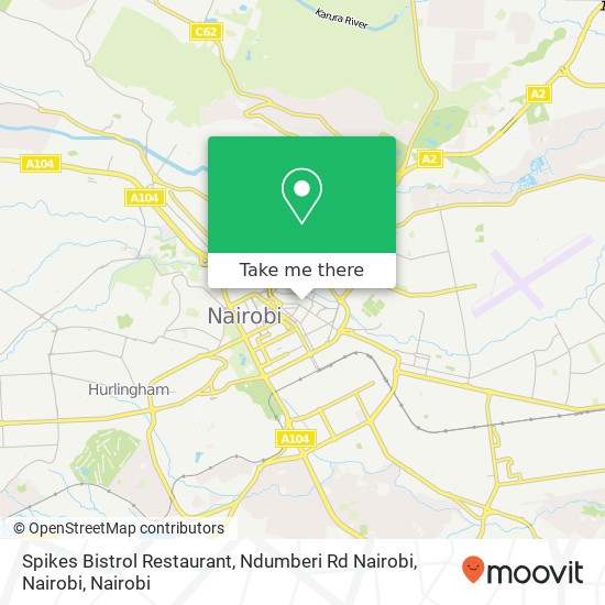 Spikes Bistrol Restaurant, Ndumberi Rd Nairobi, Nairobi map
