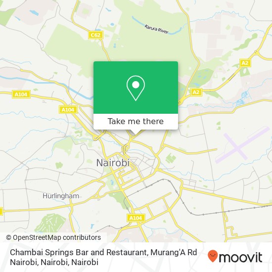 Chambai Springs Bar and Restaurant, Murang'A Rd Nairobi, Nairobi map