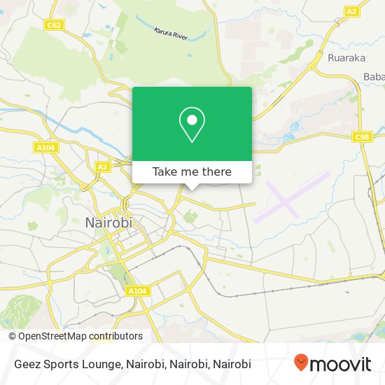 Geez Sports Lounge, Nairobi, Nairobi map