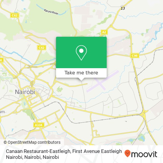 Canaan Restaurant-Eastleigh, First Avenue Eastleigh Nairobi, Nairobi map