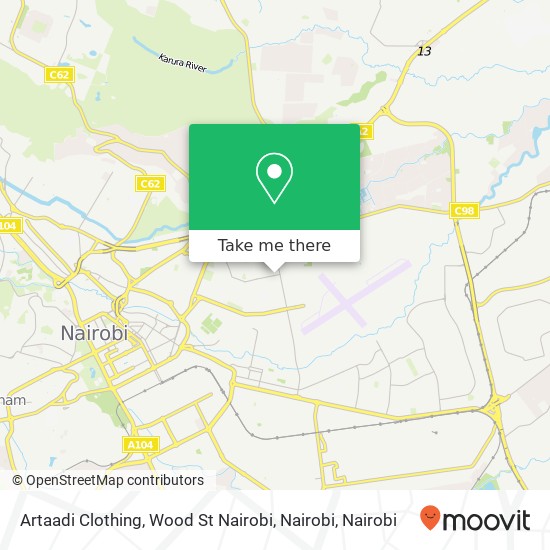 Artaadi Clothing, Wood St Nairobi, Nairobi map