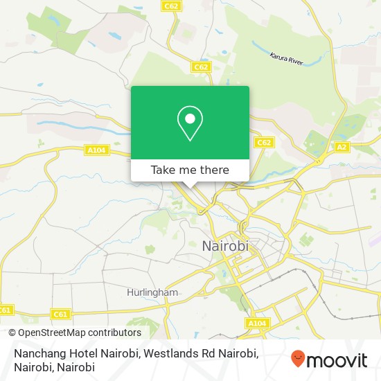 Nanchang Hotel Nairobi, Westlands Rd Nairobi, Nairobi map