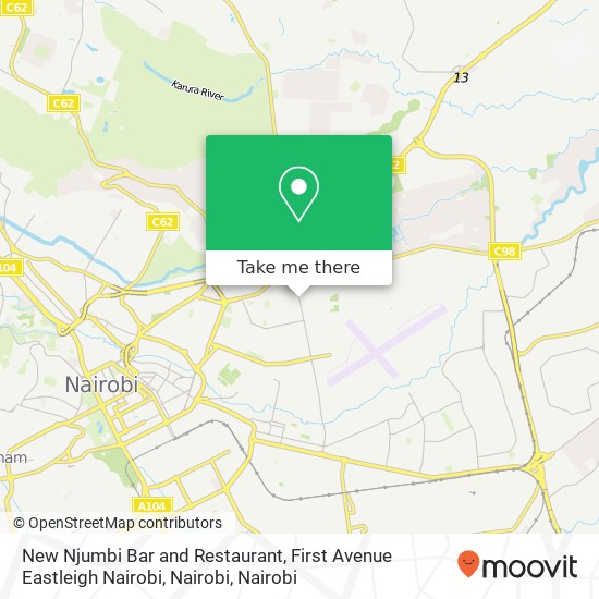 New Njumbi Bar and Restaurant, First Avenue Eastleigh Nairobi, Nairobi map