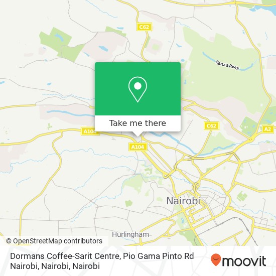 Dormans Coffee-Sarit Centre, Pio Gama Pinto Rd Nairobi, Nairobi map