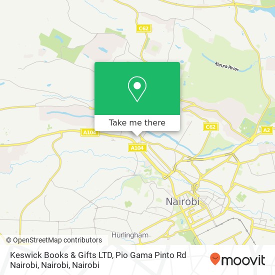 Keswick Books & Gifts LTD, Pio Gama Pinto Rd Nairobi, Nairobi map