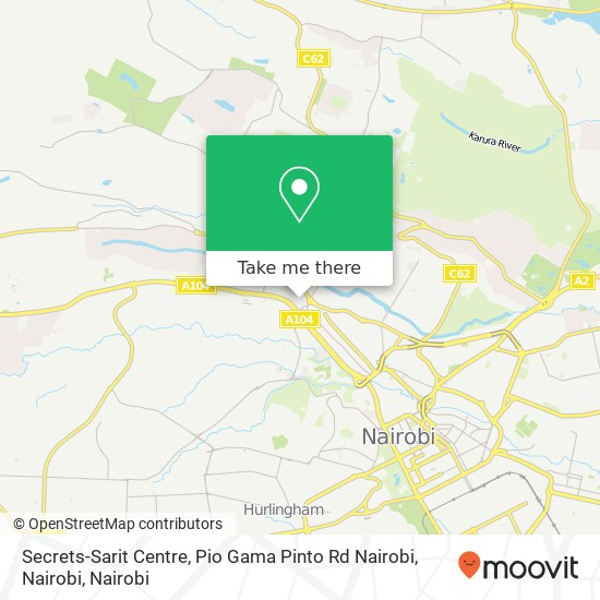 Secrets-Sarit Centre, Pio Gama Pinto Rd Nairobi, Nairobi map