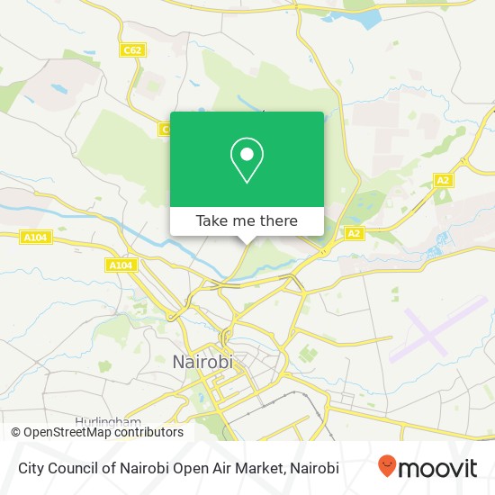 City Council of Nairobi Open Air Market map
