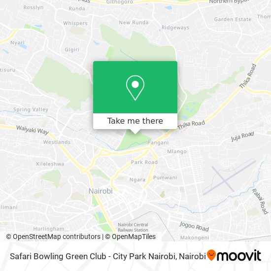 Safari Bowling Green Club - City Park Nairobi map