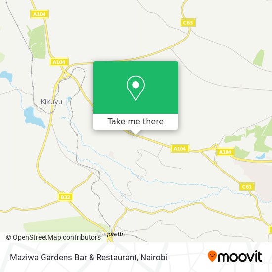 Maziwa Gardens Bar & Restaurant map