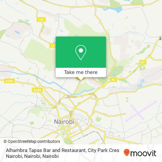 Alhambra Tapas Bar and Restaurant, City Park Cres Nairobi, Nairobi map