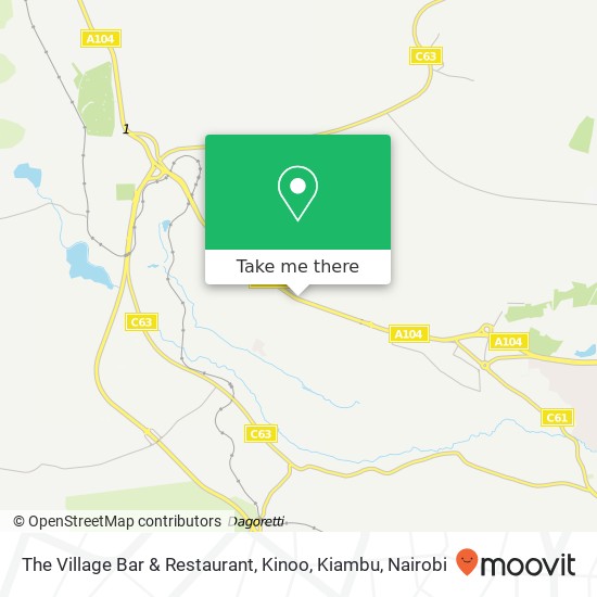 The Village Bar & Restaurant, Kinoo, Kiambu map