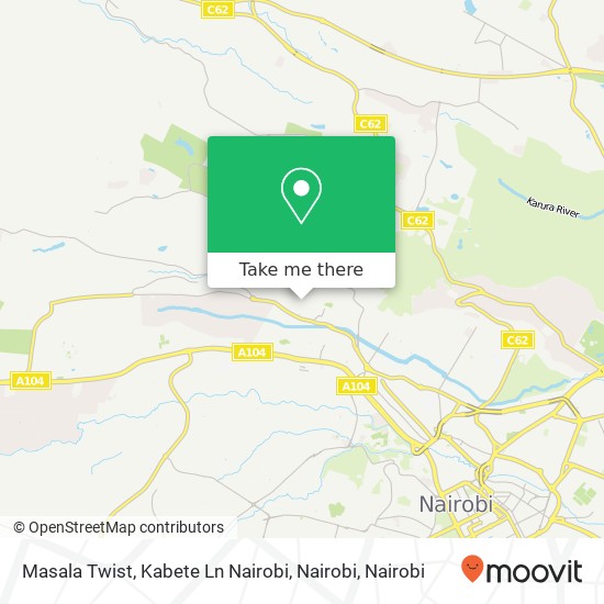 Masala Twist, Kabete Ln Nairobi, Nairobi map