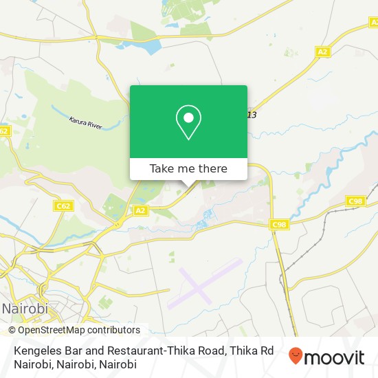 Kengeles Bar and Restaurant-Thika Road, Thika Rd Nairobi, Nairobi map