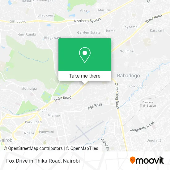 Fox Drive-in Thika Road map