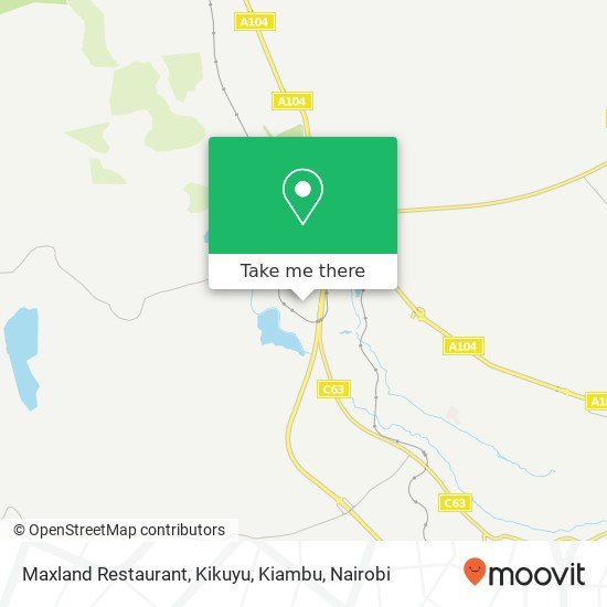 Maxland Restaurant, Kikuyu, Kiambu map