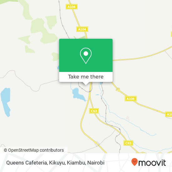 Queens Cafeteria, Kikuyu, Kiambu map