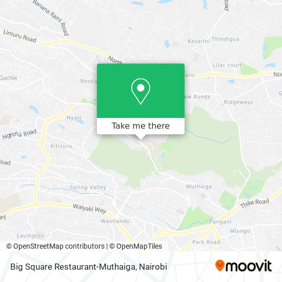 Big Square Restaurant-Muthaiga map