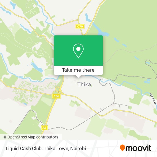 Liquid Cash Club, Thika Town map