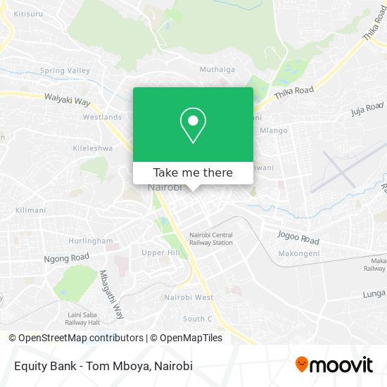 Equity Bank - Tom Mboya map
