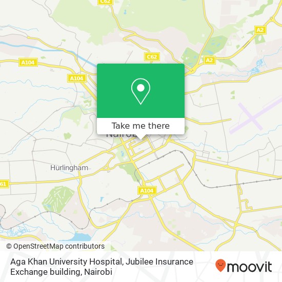 Aga Khan University Hospital, Jubilee Insurance Exchange building map