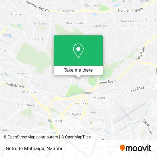 Getrude Muthaiga map