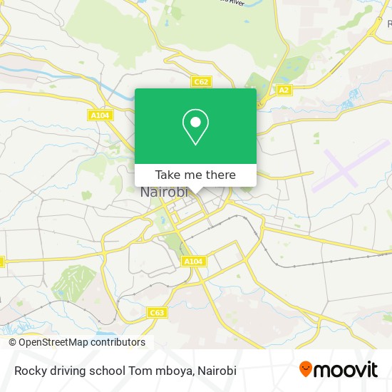 Rocky driving school Tom mboya map