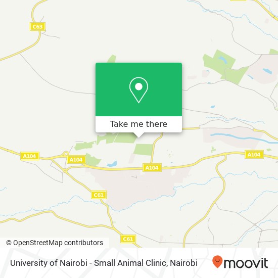 University of Nairobi - Small Animal Clinic map