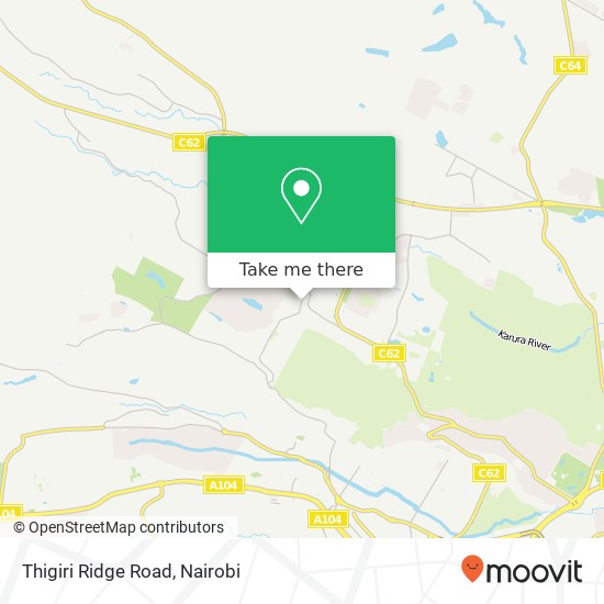 Thigiri Ridge Road map