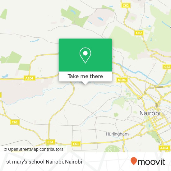 st mary's school Nairobi map