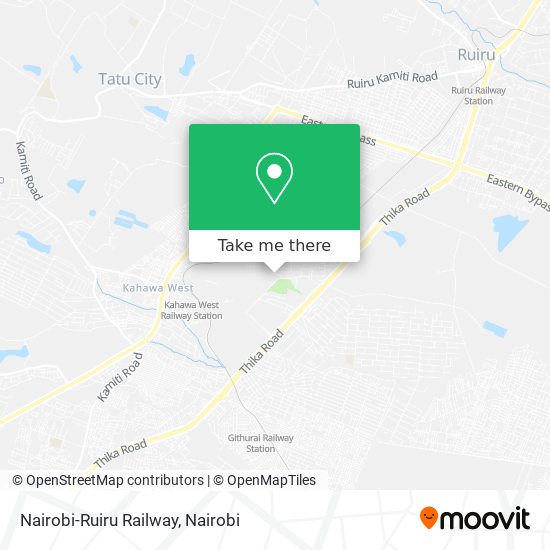 Nairobi-Ruiru Railway map