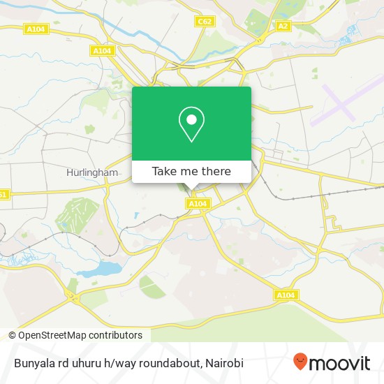 Bunyala rd  uhuru h / way  roundabout map