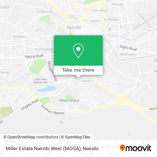 Miller Estate Nairobi West (MOGA) map
