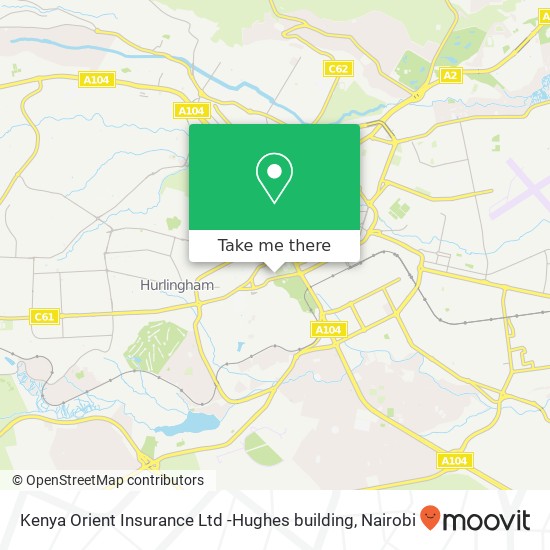 Kenya Orient Insurance Ltd -Hughes building map