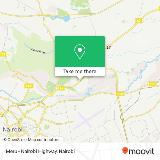 Meru - Nairobi Highway map