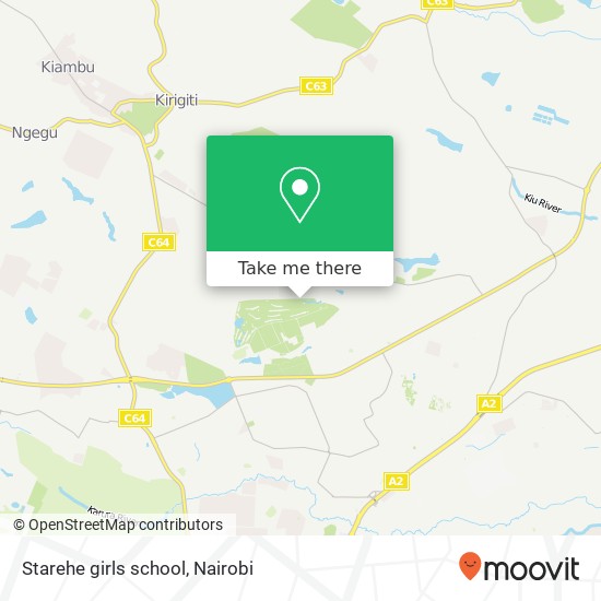 Starehe girls school map