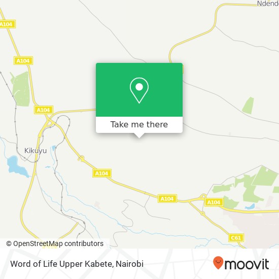 Word of Life Upper Kabete map