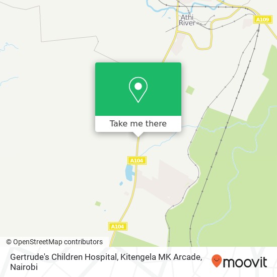 Gertrude's Children Hospital, Kitengela MK Arcade map