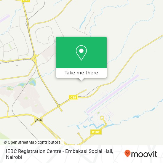 IEBC Registration Centre - Embakasi Social Hall map