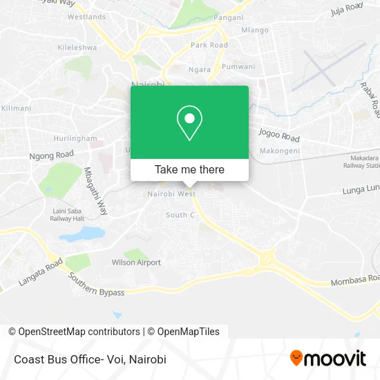 Coast Bus Office- Voi map