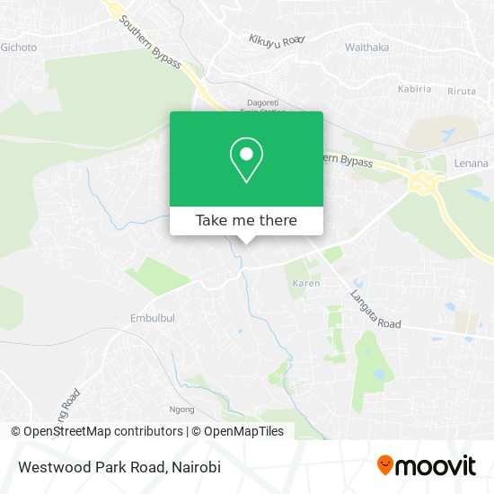 Westwood Park Road map