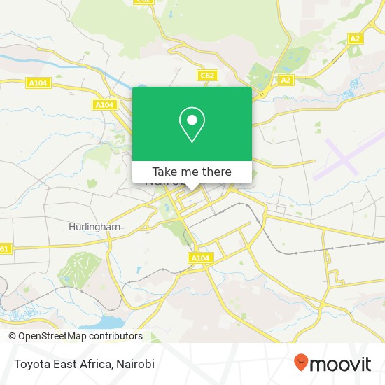 Toyota East Africa map