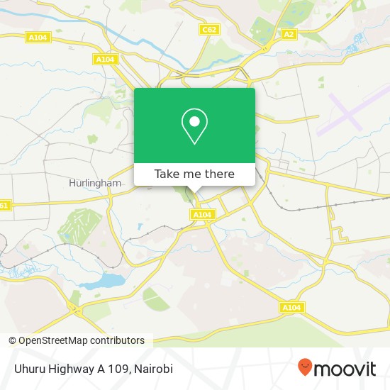 Uhuru Highway A 109 map