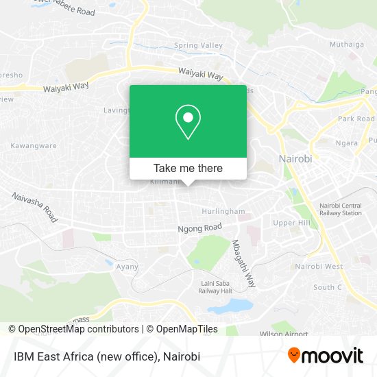 IBM East Africa (new office) map