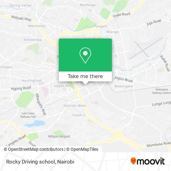 Rocky Driving school map