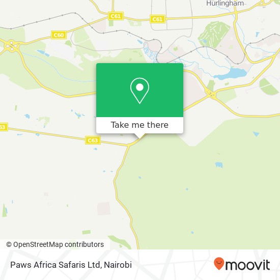 Paws Africa Safaris Ltd map