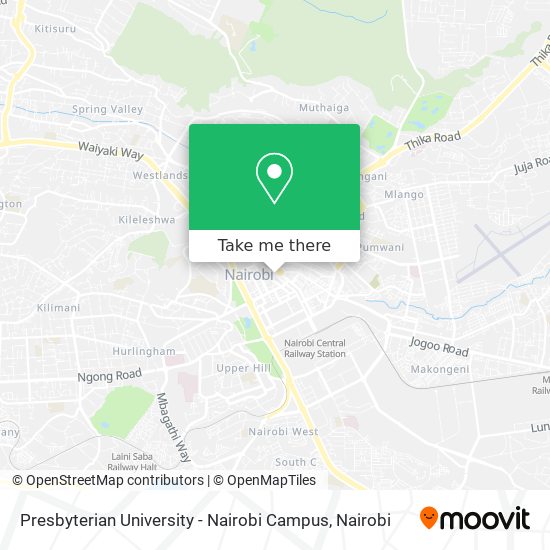 Presbyterian University - Nairobi Campus map