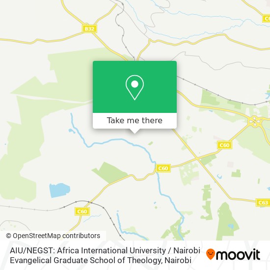AIU / NEGST: Africa International University / Nairobi Evangelical Graduate School of Theology map
