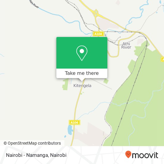 Nairobi - Namanga map
